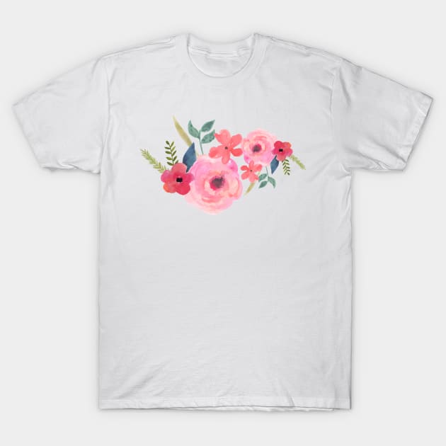 PINK FLOWERS WITH FOLIAGE T-Shirt by SectorG91